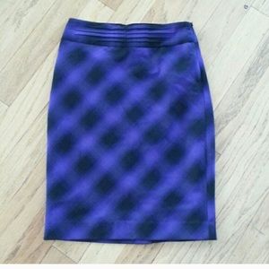 Purple plaid Pencil skirt